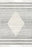 Nordic Medallion Stripes Ivory Soft Area Rug