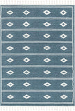 Moroccan Tribal Diamond Pattern Blue Soft Area Rug