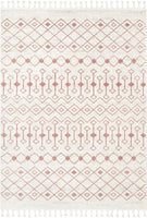 Nordic Tribal Trellis Pattern Blush Soft Area Rug