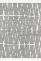Nordic Geometric Pattern Grey Area Rug