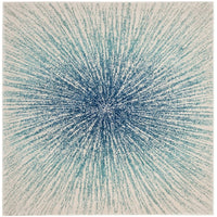 Contemporary Burst Pattern Royal Ivory Soft Area rugs