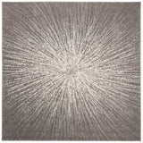 Contemporary Burst Pattern Dark Grey Ivory Soft Area rugs