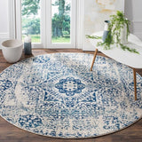 Blue Ivory Distressed Medallion Area Rug – Ashley Area Rugs