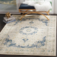 Vintage Ivory Blue Area Rug