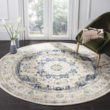 Vintage Ivory Blue Area Rug