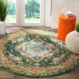 Distressed Forest Green Light Blue Soft Area Rug