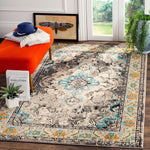 Distressed Grey Light Blue Soft Area Rug