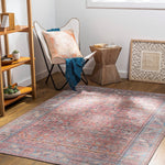 Traditional Medallion Machine Washable Area Soft Rug