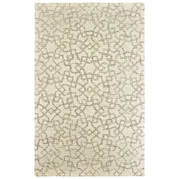 Brooke Faded Geometric Tan/ Ivory Soft Area Rug