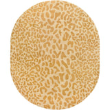 Michel Hand-tufted Jungle Animal Print Oval Wool Soft Area Rug