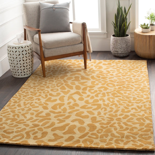 Michel Hand-tufted Jungle Animal Print Oval Wool Soft Area Rug
