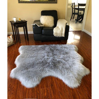 Nansen Luxurious Faux Sheepskin Pelt Shag Soft Area Rug