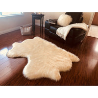 Nansen Luxurious Faux Sheepskin Pelt Shag Soft Area Rug