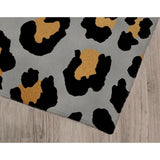 Peer Dark Leopard Soft Area Rug