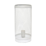 Simple Designs Mesh Cylindrical Steel Table Lamp