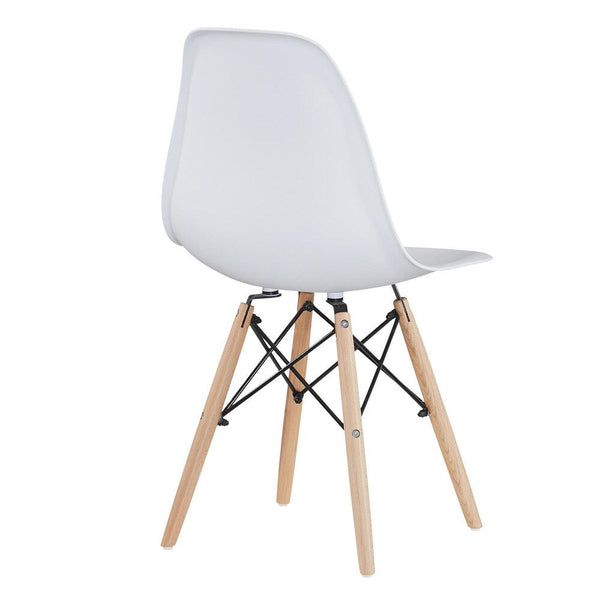 Simple Fashion Leisure Plastic Chair with Solid Wood Leg,Set of 1