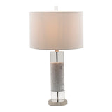 Single Marble and Acrylic Table Lamp