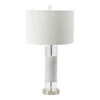 Single Marble and Acrylic Table Lamp