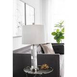 Single Marble and Acrylic Table Lamp