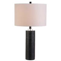 Sofia 27" Marble/Crystal LED Table Lamp, Black Marble by JONATHAN Y