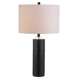 Sofia 27" Marble/Crystal LED Table Lamp, Black Marble by JONATHAN Y