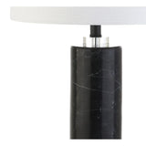 Sofia 27" Marble/Crystal LED Table Lamp, Black Marble by JONATHAN Y