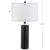 Sofia 27" Marble/Crystal LED Table Lamp, Black Marble by JONATHAN Y