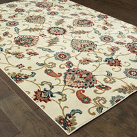 Silko Oriental Black Multi Floral Soft Area Rug