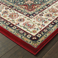 Stora Red/Ivory Classic Medallion Soft Area Rug