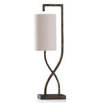 StyleCraft Braunstone Stone Like Dark Metal Table Lamp