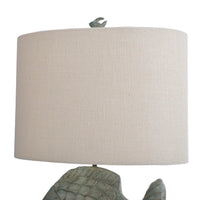 StyleCraft Ocean Blue Sculpted Fin and Scale Fish Table Lamp