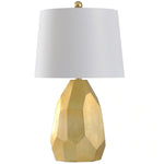 StyleCraft Painted Gold Table Lamp - Geneva White Shade