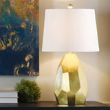 StyleCraft Painted Gold Table Lamp - Geneva White Shade