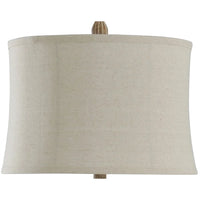 StyleCraft Poly Brown with Black Tint Table Lamp - Beige Shade