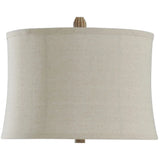 StyleCraft Poly Brown with Black Tint Table Lamp - Beige Shade