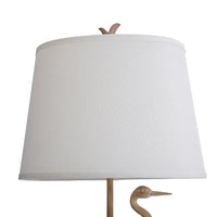 StyleCraft Porto Natural Wood Table Lamp - White Hardback Fabric Shade