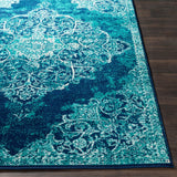 Traditional Teal Accent Soft Area Rug