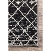 Trellis Black Soft Area Rugs