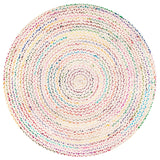 Hand Braided Ivory Multi-color Soft Area Rugs