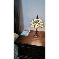 Tiffany Style Butterfly Table Lamp 15" AM210TL08B Amora Lighting