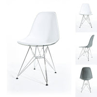 Timot Contemporary Two-Toned Polycarbonate Chair with Chrome Legs (set of 2)