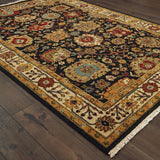 Handmade Wool Traditional Black/ Ivory Soft Area Rug