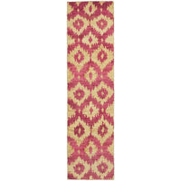 Ansley Ikat Diamond Red/ Gold Soft Area Rug