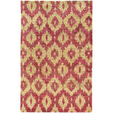 Ansley Ikat Diamond Red/ Gold Soft Area Rug