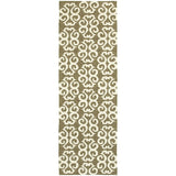 Atrium Scrollwork Trellis Hand-hooked Indoor/Outdoor Soft Area Rug