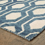 Maddox Geometric Odgee Trellis Hand-made Wool Soft Area Rug