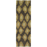 Valencia Abstract Design Brown/Gold Soft Area Rug