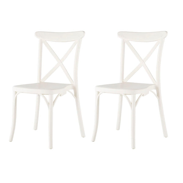 Toppy Stackable X Dinning Chair (Set of 2) - Salmon