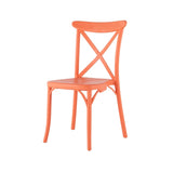 Toppy Stackable X Dinning Chair (Set of 2) - Salmon