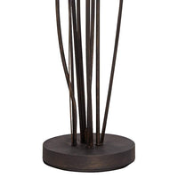 Jareth Black Metal and White Glass Tulip 4-Light Floor Lamp